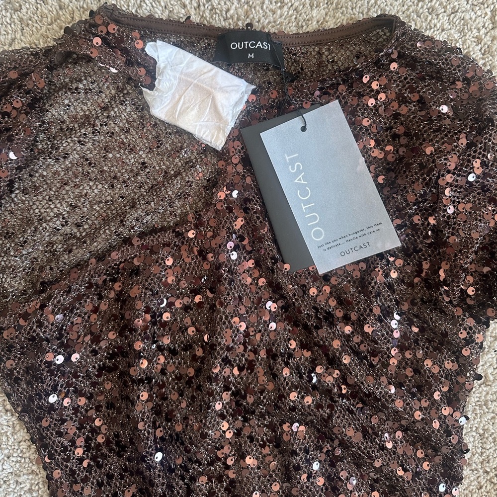 Glamorous Sequin Maxi Dress in Brown - Picture 2 of 2
